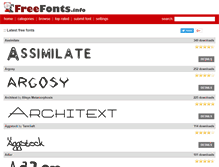 Tablet Screenshot of freefonts.info