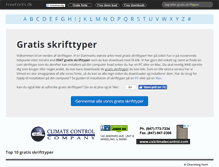Tablet Screenshot of freefonts.dk